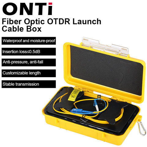 ONTi SC/UPC-SC/APC OTDR Dead Zone Eliminator, волоконные кольца, волоконно-оптический OTDR Launch Cable Box 1 км SM 1310/1550nm ► Фото 1/1