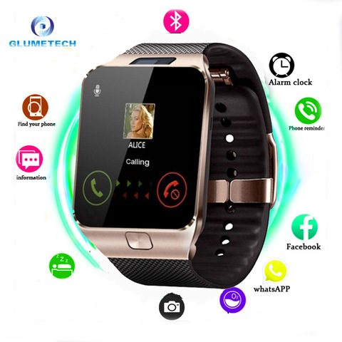 Умные часы DZ09 2G SIM TF Водонепроницаемая камера наручные часы GSM телефон большой емкости SIM SMS для Android для телефона ► Фото 1/6