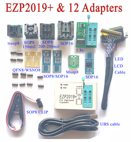 EZP2022 + высокоскоростной USB-программатор SPI с поддержкой 24 25 93 EEPROM Flash Bios можно добавить самостоятельно (24 25 SPI FLASH 93) ► Фото 1/6