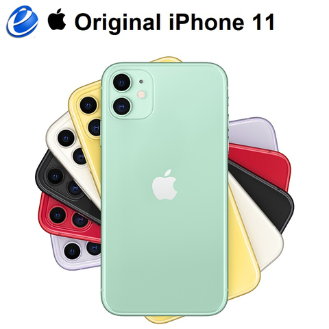 Оригинальный Смартфон Apple iPhone 11, дисплей 6,1 дюйма с технологией Liquid Retina, двойная камера, A13, бионический чип, 4G LTE, IOS ► Фото 1/6