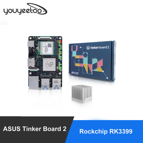 Компьютер ASUS Tinker Board 2 Rockchip RK3399, моноблочный компьютер с поддержкой SBC, Android 10, Ubuntu Tinkerboard2, Tinker2b ► Фото 1/4