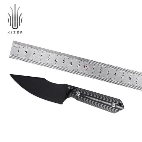 Kizer нож с фиксированным лезвием Harpoon 1040, сделанный D2 стальной нож для выживания, высокое качество, уличный нож с ручкой, edc ► Фото 1/6