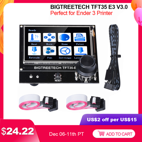 Сенсорный экран BIGTREETECH TFT35 E3 V3.0, 12864 дюйма, ЖК-дисплей, Wi-Fi, запчасти для 3D-принтера TFT35 для Ender3, обновление CR10 SKR MINI E3 Board ► Фото 1/6