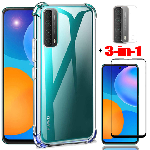 capa, стекло + чехол для p smart 2022 чехол на телефон p smart 2022/2022 glass case p smart 2022 huawei p-smart-2022 чехол п смарт 2022 хуавей п смарт 2022 чехлы на п смарт 2022 чехол п ... ► Фото 1/6