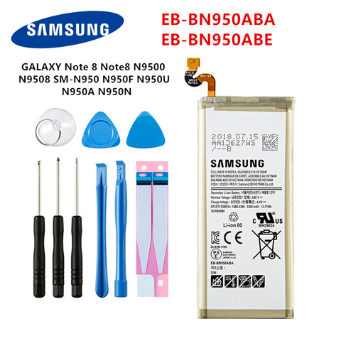 SAMSUNG оригинальная EB-BN950ABA EB-BN950ABE 3300 мА/ч, батарея для Samsung GALAXY Note 8 N9500 N9508 SM-N950 N950F/U N950A N950N + Инструменты ► Фото 1/5