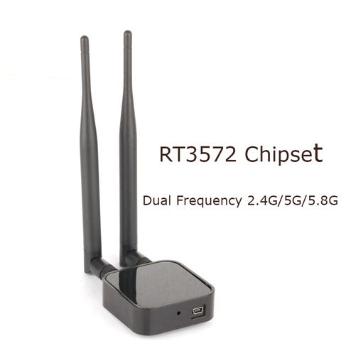 RT3572 чипсет стандартная беспроводная сетевая карта Wifi приемник передатчик с 2 антеннами для Windows/8/10/Kali Linux ► Фото 1/5