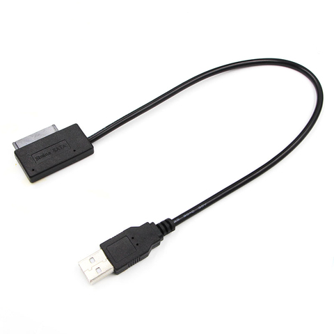 Адаптер для ноутбука USB 2,0 naar Mini Sata II 7 + 6 13Pin, конвертер, переходник для ноутбука, CD/DVD ROM, тонкий кабель для передачи данных ► Фото 1/6