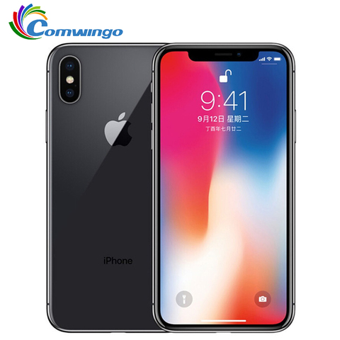 Оригинальный Apple iPhone X 64 Гб/256 Гб ПЗУ 5,8 дюйма 3 ГБ ОЗУ Core iOS A11 двойная задняя камера 4G LTE разблокировка iphone x ► Фото 1/4