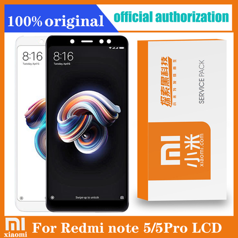 Оригинальный сменный ЖК-дисплей 5,99 дюйма для XIAOMI REDMI Note 5 Note 5 Pro, сенсорный экран с дигитайзером в сборе в розничной упаковке ► Фото 1/6