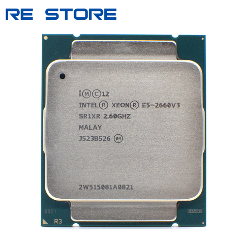 Б/у Intel Ксеон E5 2660 V3 процессор SR1XR 2,6 ГГц 10-ядерный 105 Вт Разъем LGA 2011-3 Процессор E5 2660V3 ► Фото 1/2