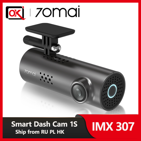 70mai Dash Cam 1S Видеорегистраторы для автомобилей для Английский Голос Управление и 70 Mai 1S WI-FI Беспроводной подключения 1080P HD Ночное видение ► Фото 1/6