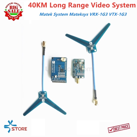 40 км Matek System Mateksys VRX-1G3 VTX-1G3 1,3 ГГц FPV 2CH-9CH 630 мВт Передатчик Видео с кошкой, приемник диапазона частот для дрона с дистанционным управлением с бо... ► Фото 1/6