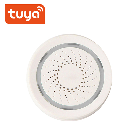 Беспроводная звуковая сирена Tuya, 100 дБ, Wi-Fi, система безопасности для дома, Alexa Google IFTTT ► Фото 1/6