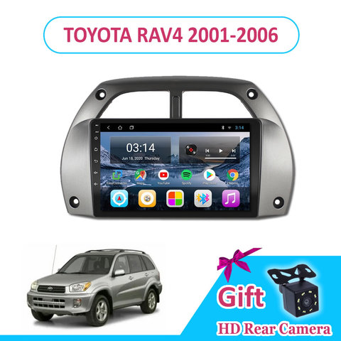 9 ''IPS Android 9,0 TOYOTA RAV4 2001-2003/2004/2005/2006 автомобильный Радио Мультимедиа GPS навигация Navi плеер Авто Стерео 2din WIFI ► Фото 1/6