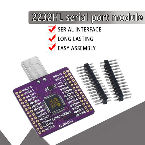 Флюоресцентный USB-Модуль UART FIFO SPI I2C JTAG RS232 FT2232HL ► Фото 1/6