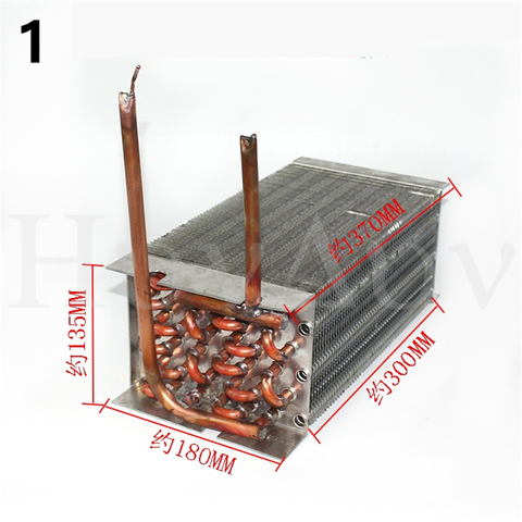 Холодный испаритель, медная трубка, алюминиевый ребристый охладитель, конденсатор холодильника, морозильной камеры, витрина, шкаф для тортов, радиатор ► Фото 1/6