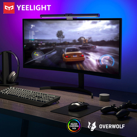 Настольная лампа Yeelight, популярное игровое освещение, Интерактивная USB лампа, дисплей, Подвесная лампа с поддержкой приложения Mijia для любителей игр ► Фото 1/6