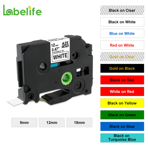 Разноцветные гибкие ленты для кабеля, этикетки, tze лента для замены для принтера Brother p-touch, гибкая этикетка TZe-FX231 tzefx231 ► Фото 1/6