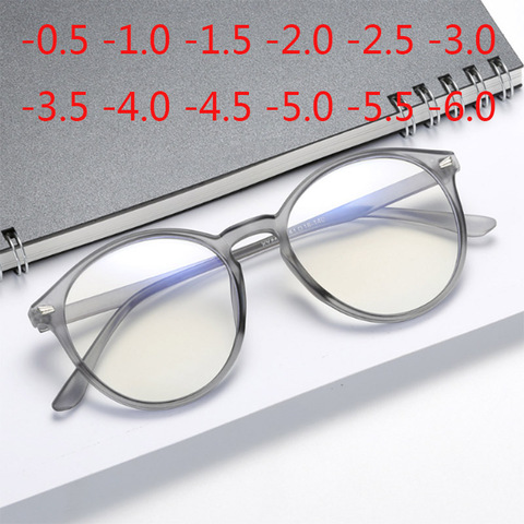 Ретро Круглые Солнцезащитные очки для зрения Для мужчин Для женщин Для мужчин близорукость очки с оправой для готовой оправы для очков-1,5-2-2,... ► Фото 1/6