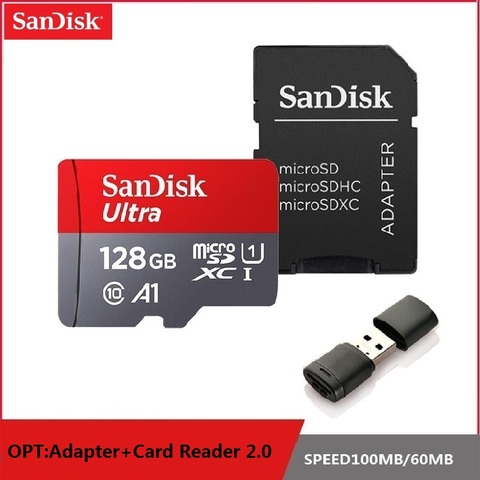 Карта памяти SanDisk micro sd, флеш-карта памяти 128 Гб 64 ГБ 32 ГБ 16 ГБ 98 МБ/с./с TF usb, microsd 8 ГБ/48 Мб/с. класс 10 ► Фото 1/6