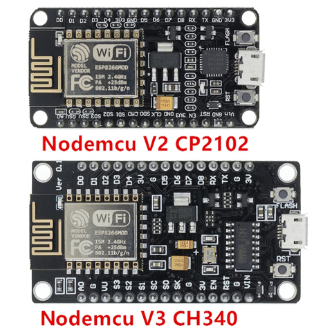 Беспроводной модуль CH340/CP2102 NodeMcu V3 V2 Lua WI-FI Интернет вещей Совет по развитию на основе ESP8266 ESP-12E с антенна PCB ► Фото 1/6