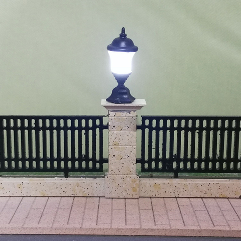 10x модель лампы для железного поезда, кукольный домик, сказочный сад, уличное освещение, шкала Хо, светодиоды оптом, стиль 2-2 см ► Фото 1/6