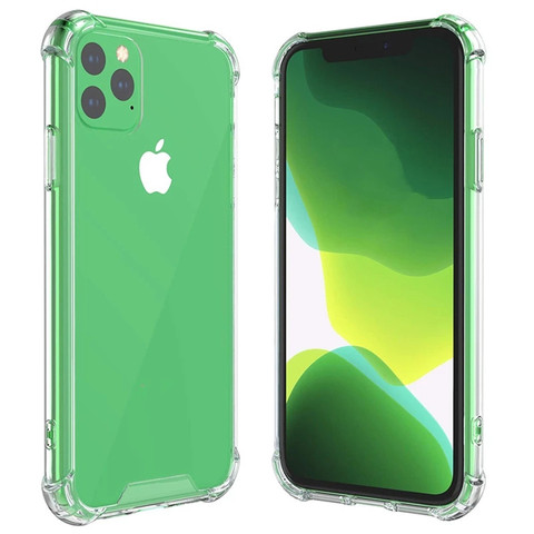 Противоударные чехлы для телефонов iPhone 11 12 Mini Pro Max, прозрачная задняя крышка для iPhone XS XR X SE 2022 8 7 6 6s, прозрачный чехол ► Фото 1/6