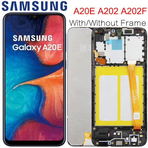 Для Samsung Galaxy A20e A202 A202F A202DS дисплей с сенсорным экраном дигитайзер в сборе A202 A202F/DS для SAMSUNG A20e ЖК ► Фото 1/3