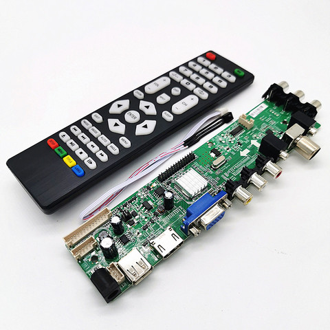 Универсальный для снятия зубного камня комплект 3663 ТВ контроллер драйвер платы цифровой сигнал DVB-C DVB-T2 DVB-T Универсальный 10-42 