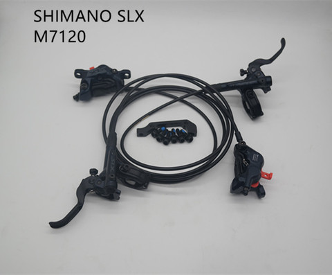 SHIMANO SLX M7120 гидравлический дисковый тормозной рычаг и 4-поршневой суппорт в комплекте фотография для горного велосипеда велосипедный масляный тормоз ► Фото 1/1