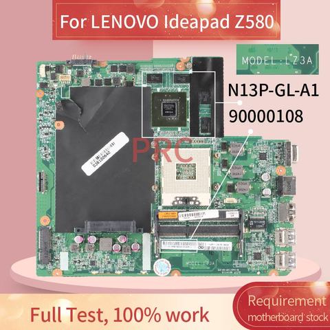 Материнская плата для ноутбука LENOVO Ideapad Z580 DALZ3AMB8E0 SLJ8E N13P-GL-A1 DDR3 ► Фото 1/6