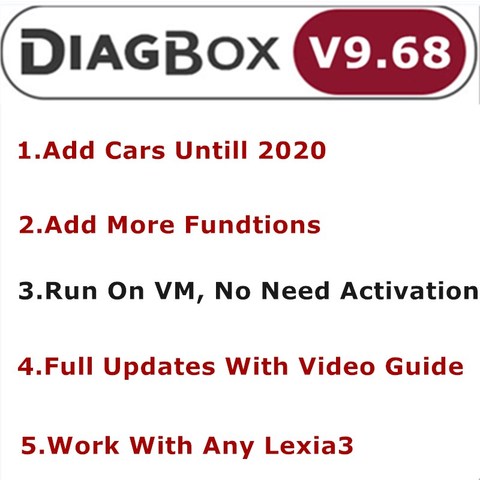 Diagbox V9.68 V8.55 V7.83 полное обновление для Lexia3 PP2000 Lexia-3 Diagbox 9,68 для Citroen/Peogeot автомобильный диагностический инструмент до 2022 г. ► Фото 1/6