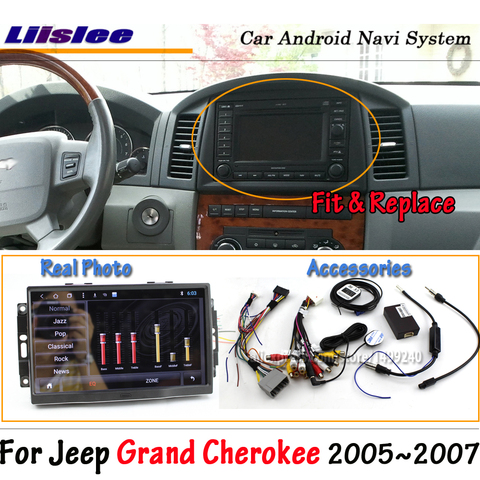 Автомобильный мультимедийный плеер на Android для Jeep Grand Cherokee wk 2005 2006 2007, радио, стерео, Carplay, без DVD, GPS-навигационная система, без DVD ► Фото 1/6