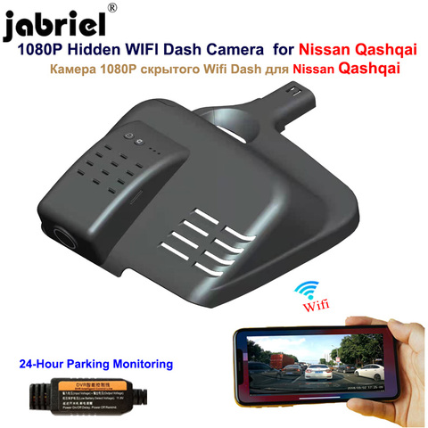 Скрытый видеорегистратор Jabriel 1080P с Wi-Fi, Автомобильный видеорегистратор, задняя камера для Nissan qashqai j10 j11 j12 2015 2016 2017 2022 ► Фото 1/3