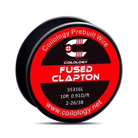 Coilology Fused Clapton нагревательный провод SS316L 2*28/38 AWG провод катушки для rta бак атомайзер rda vape аксессуар ► Фото 1/3