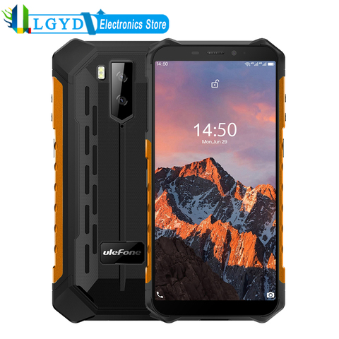 Ulefone Power X5 Pro Прочный телефон 4 Гб + 64 ГБ Android 10,0 5,5 дюйма Dual SIM LTE сети 4G FDD смартфон NFC уход за кожей лица разблокированный сотовый телефон ► Фото 1/6