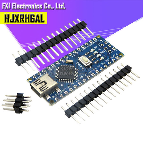 1 шт. USB CH340 Nano V3.0 позолоченная ATmega328P плата контроллера, совместимая с Nano CH340 USB драйвер Nano 3,0 ATmega328P ► Фото 1/2