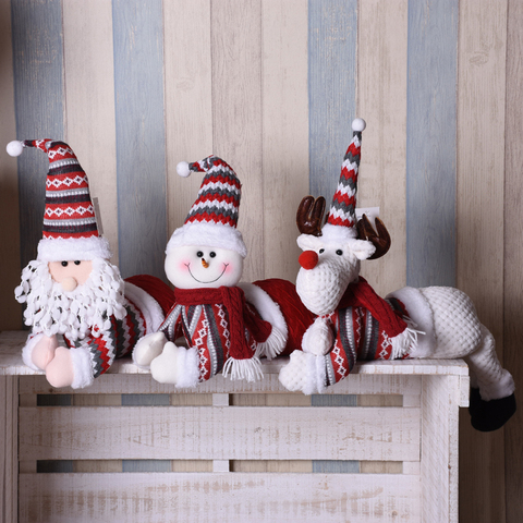 Рождественские куклы Санта-Клаус/Снеговик стоячие фигурки Рождественская елка украшения Детские Рождественские подарки игрушка ► Фото 1/5