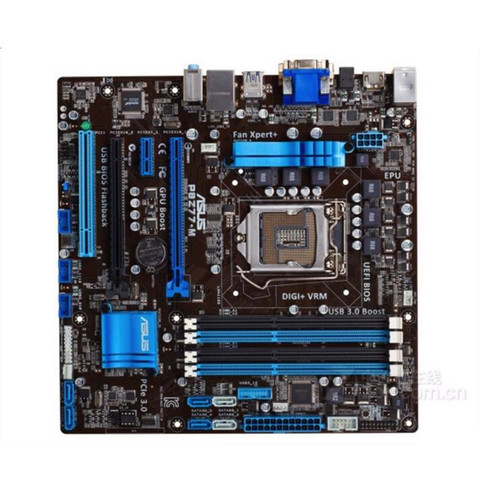 Для ASUS P8Z77-M материнская плата для компьютера LGA 1155 DDR3 для Intel Z77 P8Z77 настольная материнская плата SATA II PCI-E X16 б/у ► Фото 1/1