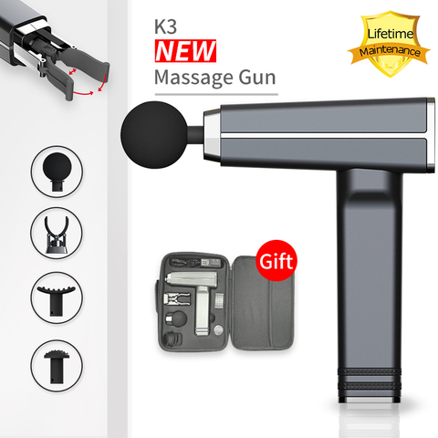 Пожизненная гарантия K3 Muscle Massage Gun Массажер для тела Портативный и легкий электрический массаж Мышечный обезболивающий расслабляющий масса... ► Фото 1/5