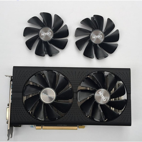 SAPPHIRE AMD Radeon NITRO +/PULSE RX580 видеокарта вентилятор охлаждения RX470 RX570 RX480 RX580 RX590 4G/8G кулер вентиляторы для видеокарты ► Фото 1/5