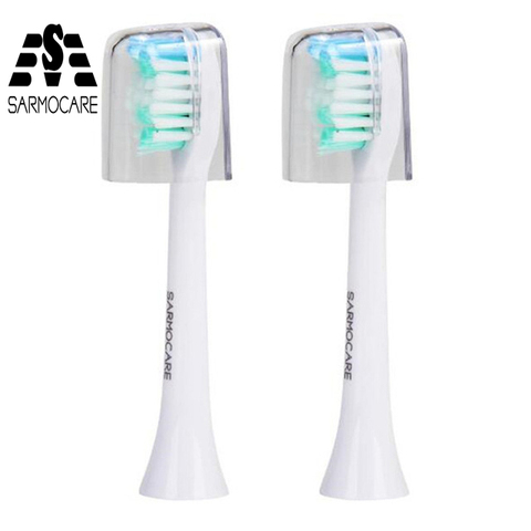 Насадки Sarmocare для зубной щетки S100 S200, сменные головки для ультразвуковой электрической зубной щетки ► Фото 1/6
