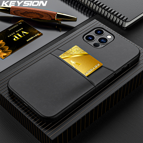 Чехол-Кошелек KEYSION из искусственной кожи для iPhone 12 Pro 12 Pro Max с карманом для карт, задняя крышка телефона для iPhone 12 Mini 11 Pro Xs Max ► Фото 1/6