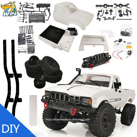 WPL C24-1KIT Дистанционно управляемый внедорожный RC Cars1:16 полноразмерный рок-гусеничный грузовик для скалолазания DIY Детская модель автомобиля ► Фото 1/6