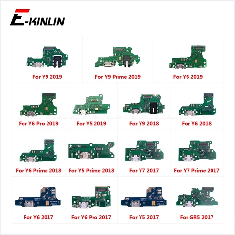 Usb-порт для зарядки док-станция разъем зарядное устройство плата микрофон гибкий кабель для HuaWei Y9 Y7 Y6 Pro Y5 Prime GR5 2017 2022 ► Фото 1/6