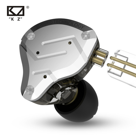 Металлическая гарнитура KZ ZS10 Pro 1DD 4BA, гибридные Hi-Fi наушники-вкладыши с монитором, спортивные наушники с шумоподавлением, KZ ZAX ZSX ASX ► Фото 1/6