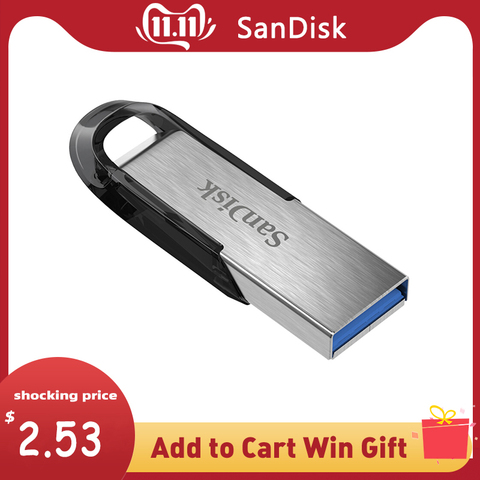 Флеш-накопитель Sandisk USB 3,0 оригинальный CZ73 Ultra флэш-накопитель 256 ГБ 128 Гб 64 ГБ 32 ГБ 16 ГБ Бесплатная доставка usb флэш-накопитель карта памяти ► Фото 1/1