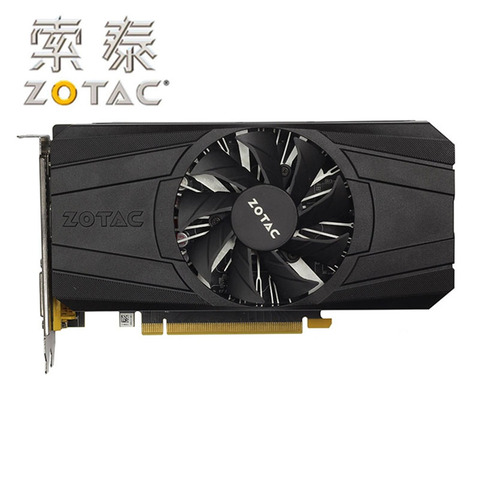 Видеокарта ZOTAC GTX 1050Ti 4GD5 128 бит GDDR5 для видеокарты NVIDIA GTX 10 серии GeForce GTX1050Ti 4 Гб HDMI DVI б/у ► Фото 1/1