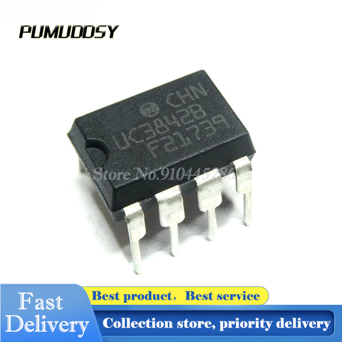 10 шт. UC3842 UC3842B UC3842BN UC3842AN uc3842 DIP-8 DIP PWM импульсный преобразователь питания ► Фото 1/1