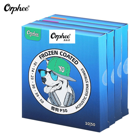 Orphee 6 шт./компл. Струны для акустической гитары NEW P30 P40 P50 P60 серия с замороженным покрытием высокого уровня ► Фото 1/6